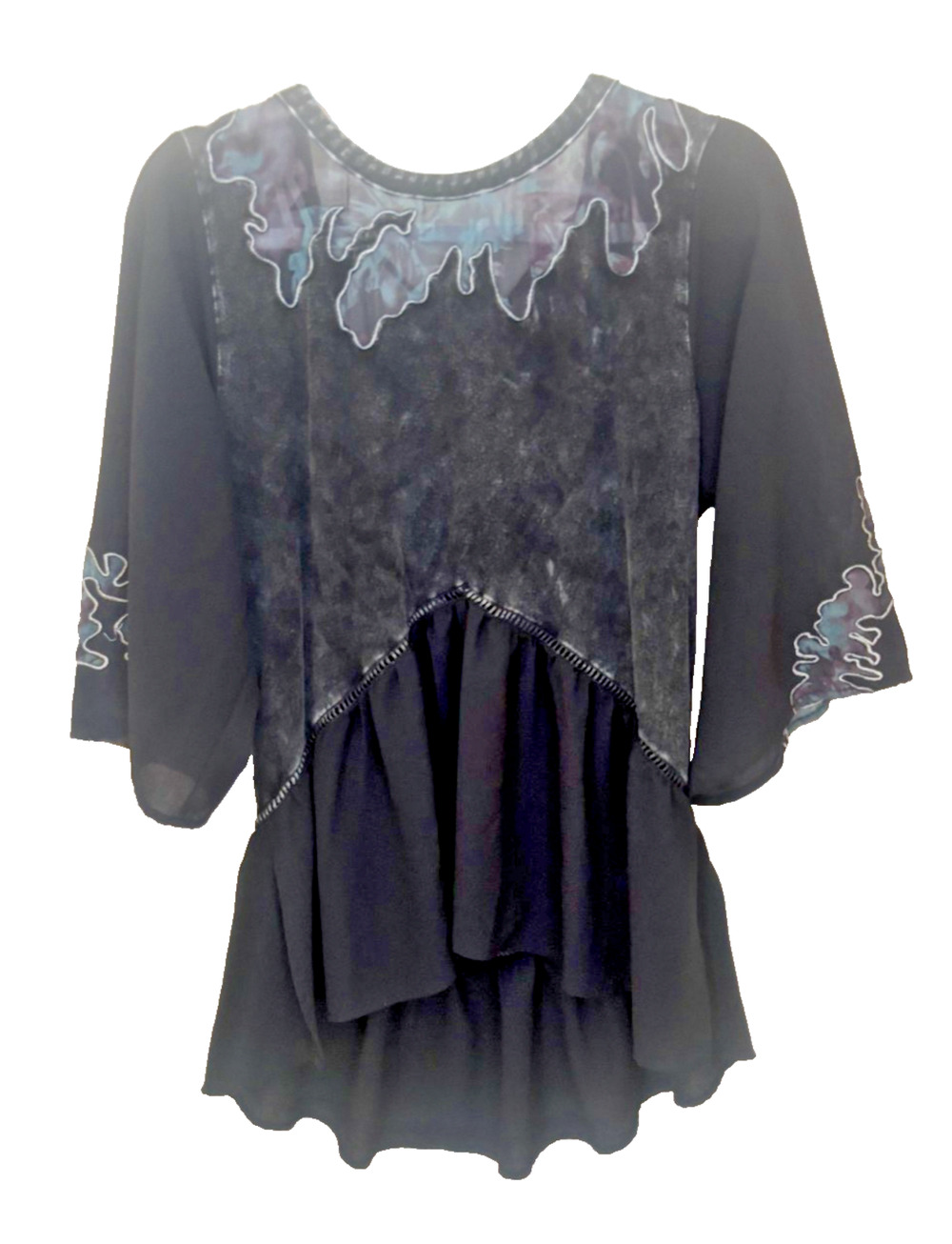 Gimmicks By BKE Long Sleeve Shear Black Blouse – Size Medium